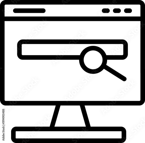 Image Search Line Icon, Image Search Icon, Photo Search Icon