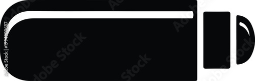 Silhouette abstract capsule pill shape simple medical design vector