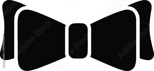 Silhouette bow tie icon formal wear accessory vector design