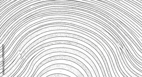 Abstract concentric curved lines pattern monochrome.