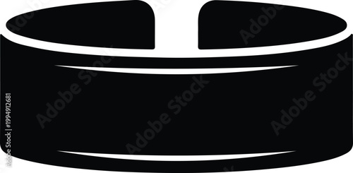 Silhouette of hockey puck for sports and game action vector design