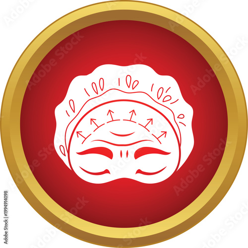 Woman's face with arrows indicating skin tightening for a cosmetic facelift procedure