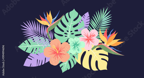 A calming, modern graphic design with leafy elements, perfect for marketing materials, website backgrounds, or adding a touch of nature to any project