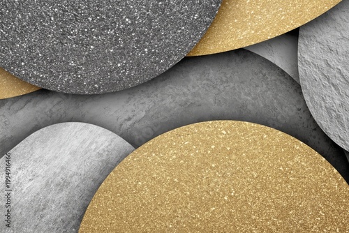 Colorful Circular Shapes With Different Textures and Shades Placed Together
