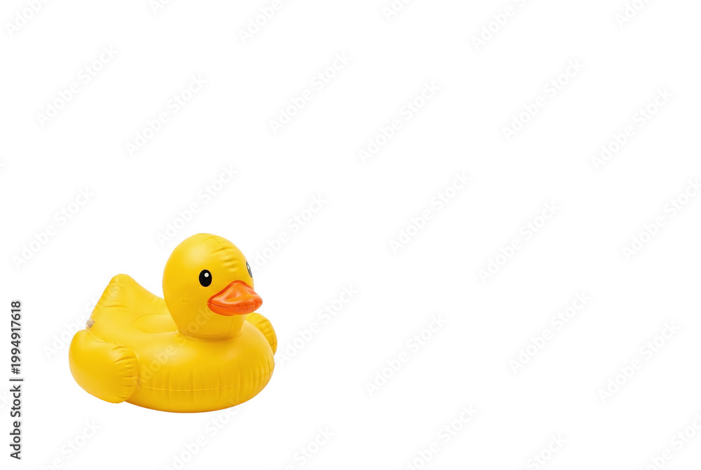 Fototapeta premium Yellow inflatable rubber duck toy