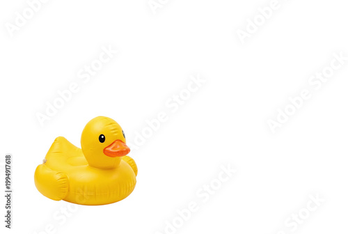 Yellow inflatable rubber duck toy