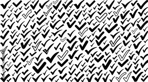 Abstract checkmark symbol background pattern for confirmation and success