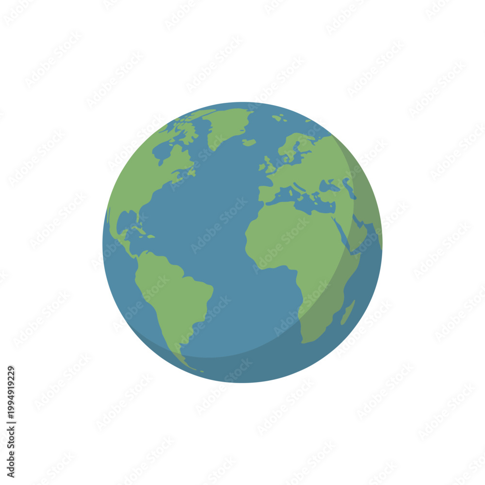 Obraz premium World illustration vector graphic of planet Earth for global communication, geography, and international concept design isolated on white background
