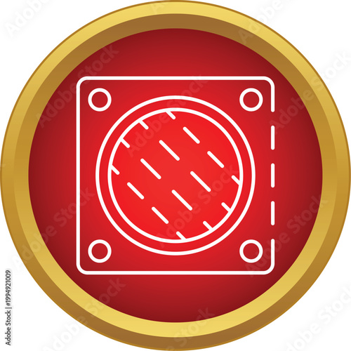 Urban street manhole cover icon representing infrastructure and underground utility access