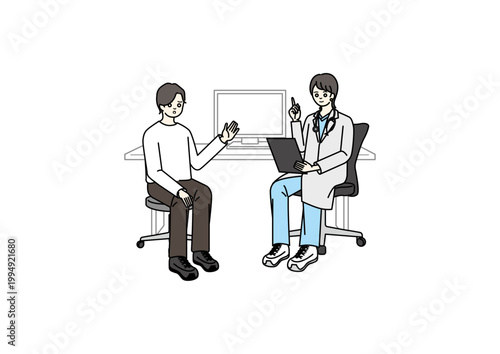 医師と患者の診察・相談シーン