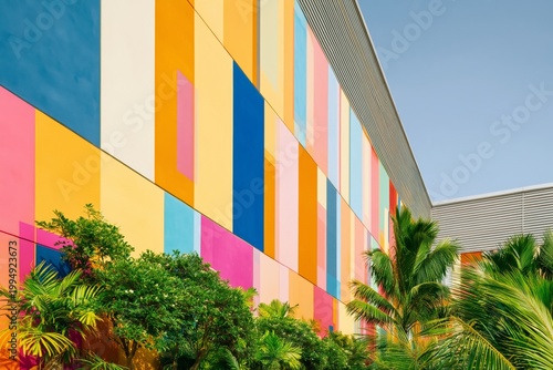 Consider Blueberries and Yogurt on a Colorful Surface in a Bright Setting