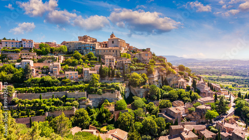 View on Gordes, a small typical town in Provence, France. Discover the stunning hilltop village of Gordes in Provence. Ancient hilltop village of Gordes, Provence, France.