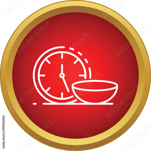 Clock and empty bowl outlining the concept of scheduled eating for diet and health