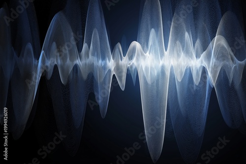 Sound Waves Creating Patterns in a Dark Background