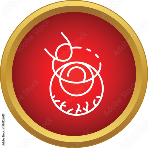 Human eye undergoing laser vision correction procedure as an ophthalmology icon