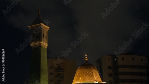 night view of the church of Nurd Kamal