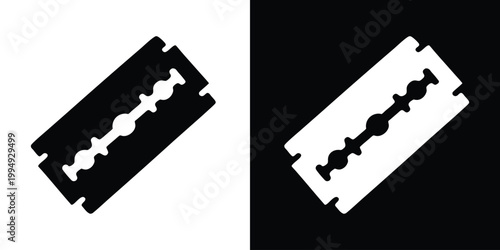 Razor Blade icon vector, shaving razor silhouette vector, blade razor icon
