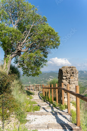 Albania old medieval castle Varosh, in Ndroq, Tirana. ruin