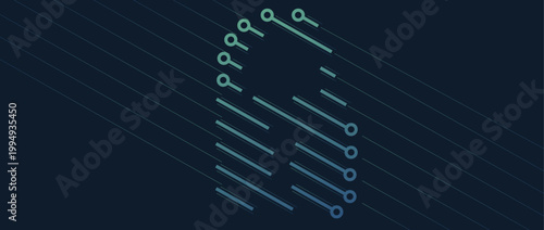 Cyber security technology for business and internet project with lock image