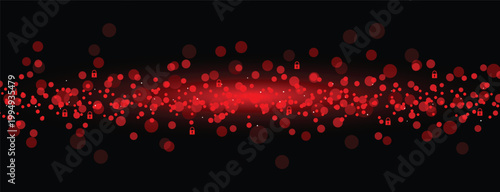 Cyber security technology for business and internet project with lock image