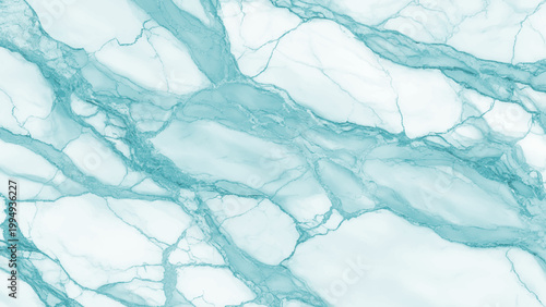 White and blue marble texture background with turquoise veins pattern