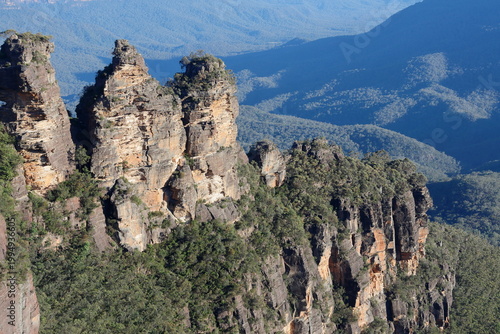 The Three Sister rock formation. Blue Mountains National Park. New South Wales. Australia.