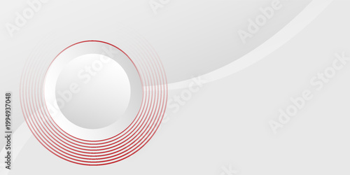 An abstract background designed to look modern and simple, with the main elements being circles and overlapping circle lines, in grey and red to emphasize the sense of movement and balance.