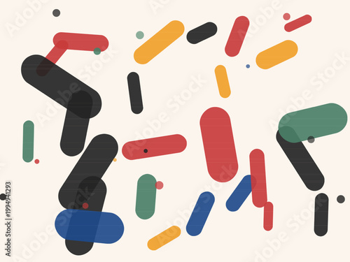 Photos Minimalist Pill Shapes Abstract Geometric Design