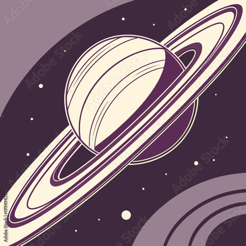 Abstract graphic saturn planet illustration with abstract astronomy celestial illustration universe minimalist exploration creative background astrophysics astronomer discovery astrology