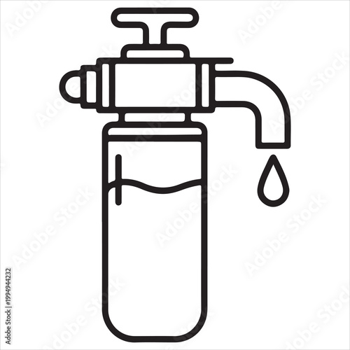 Handheld sprayer dispensing water from nozzle