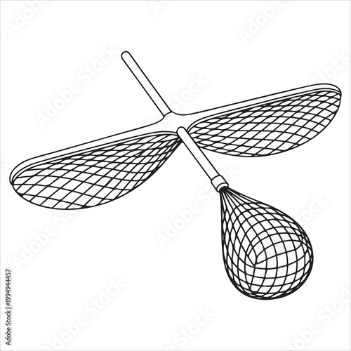 Intricate wireframe design of a three-lobed aerodynamic structure
