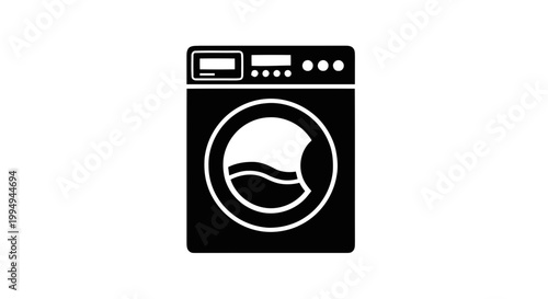 Vector illustration of black silhouette of a wheelbarrow icon on a transparent background