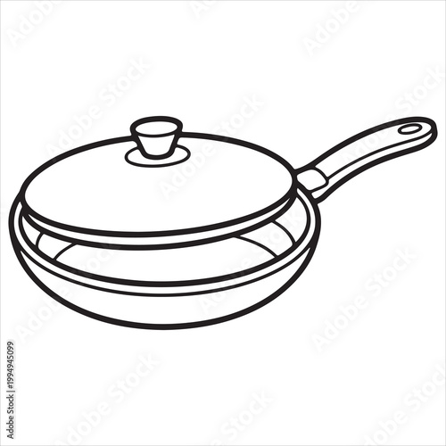 Skillet with lid and comfortable handle