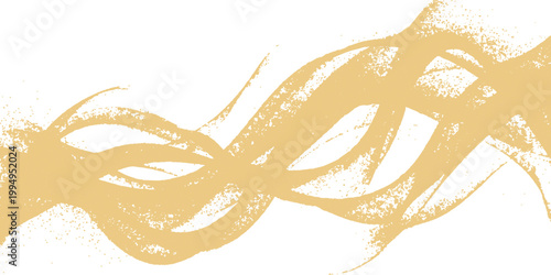 Beige grunge wave background: abstract textured brush swirl lines artistic rough paint splatter dynamic motion design