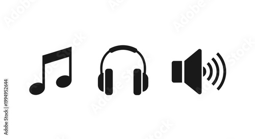 vector illustration of a music icon