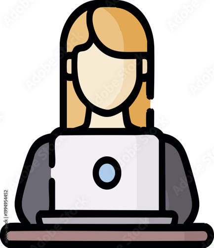 working in front of a laptop