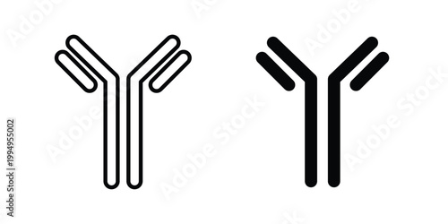 Antibody icon. glyph style icon. Stroke icons