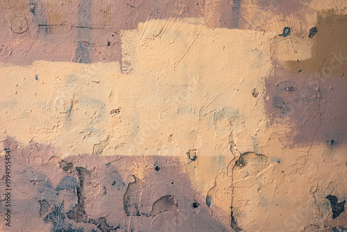 Texture of an old wall with peeling paint
