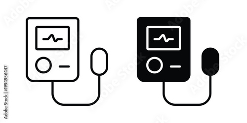 Blood pressure meter icon. glyph style icon. Stroke icons