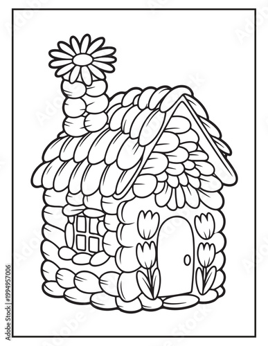 Blooming Fairy Homes coloring pages 