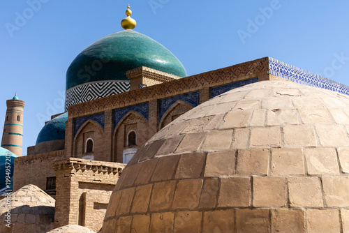 Khodja Complex, the minaret in the background, Khiva, Uzbekistan