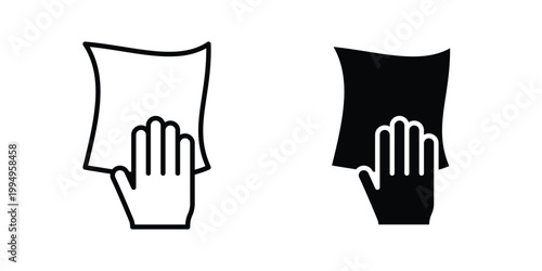 Cleaning cloth icon. glyph style icon. Stroke icons