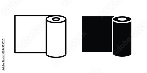 Construction film roll icon. glyph style icon. Stroke icons