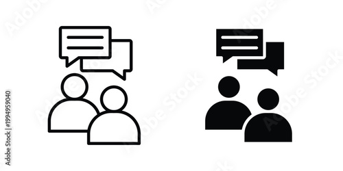 Consulting icon. glyph style icon. Stroke icons