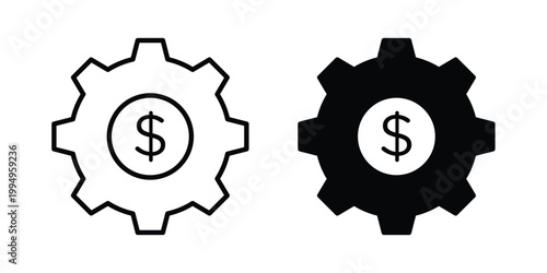 Costs optimization icon. glyph style icon. Stroke icons