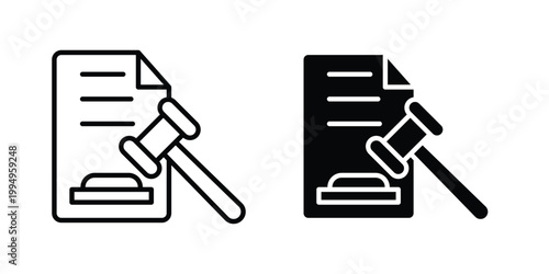 Court decision icon. glyph style icon. Stroke icons