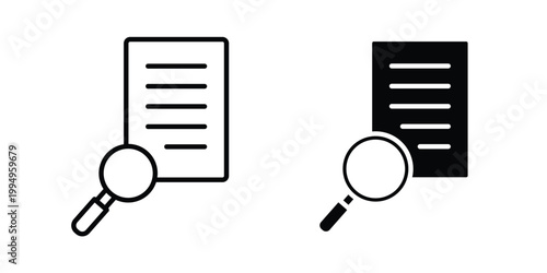 Defining icon. glyph style icon. Stroke icons