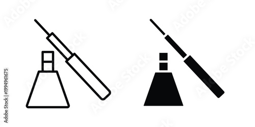 Eyeliner icon. glyph style icon. Stroke icons