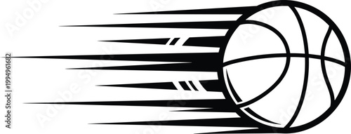 Basketball silhouette illustration motion speed energy sports dynamic action fast moving ball athletic design vector artwork graphic