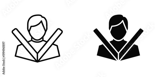 Contrasting silhouettes of individuals reading books with different levels of engagement.